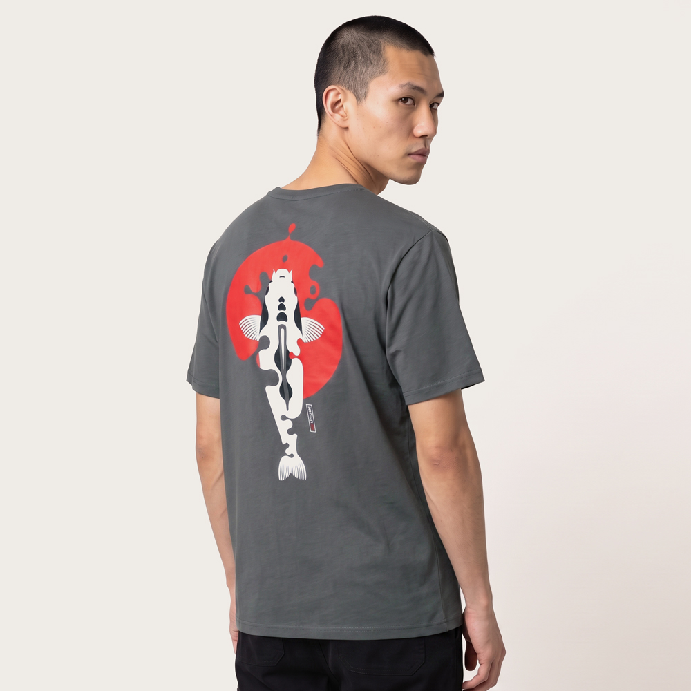 Rising Sun Tee Grey