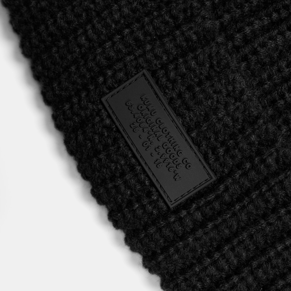Tonal Beanie - Black – view 2