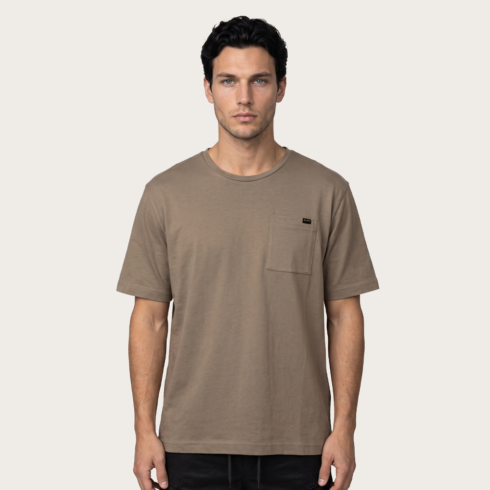 Heavyweight Pocket Tee Ash Brown