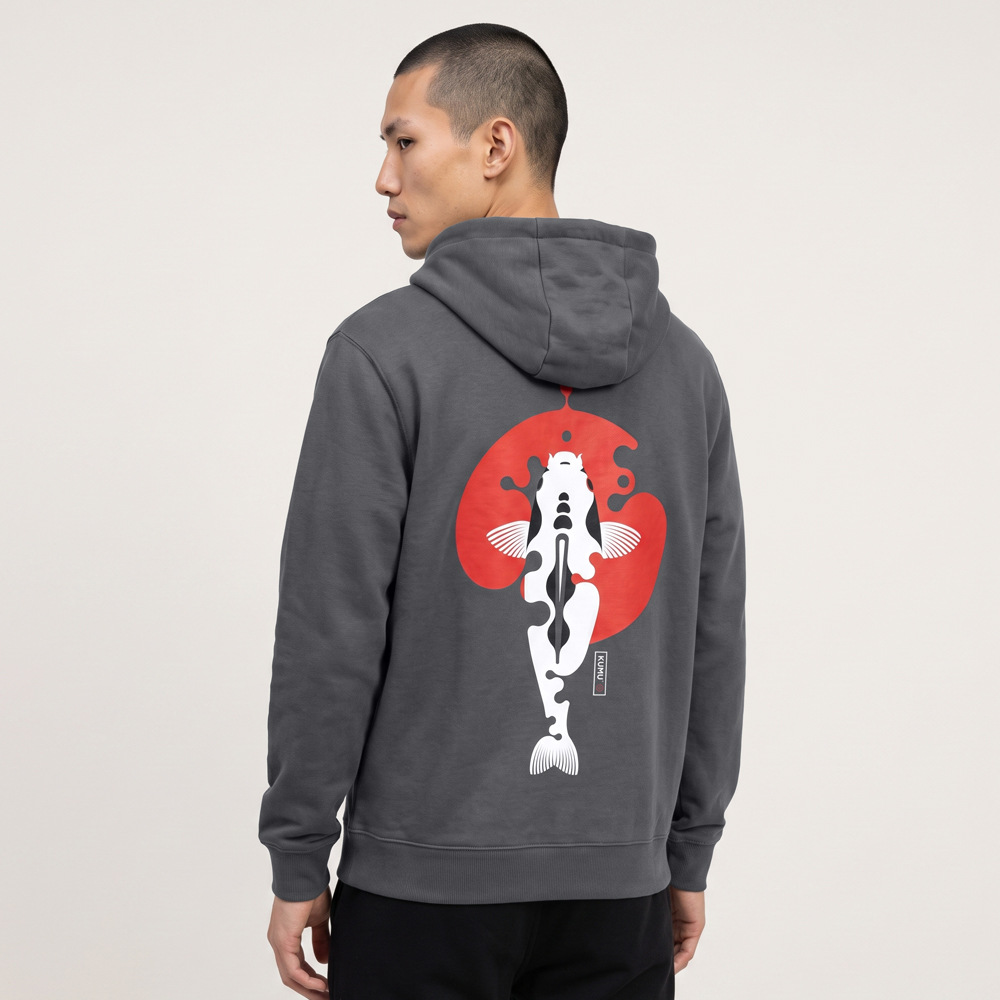 Rising Sun Hoodie Grey