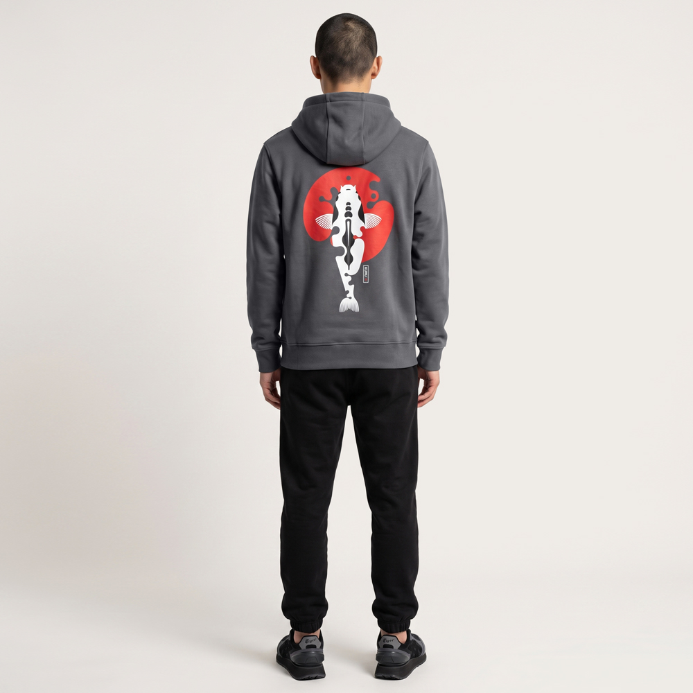 Rising Sun Hoodie Grey – view 5