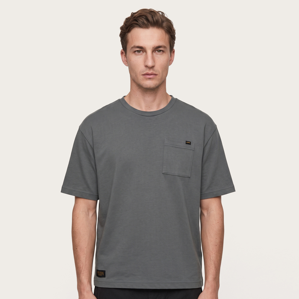 Heavyweight Pocket Tee Slate Grey