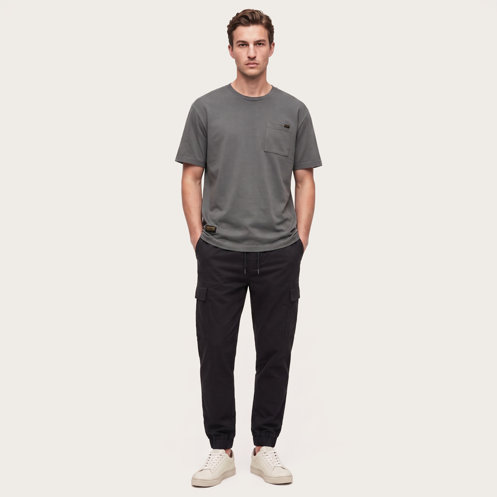 Heavyweight Pocket Tee Slate Grey – view 5
